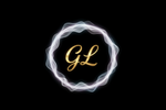 en vrai un style fantome un peu avec dans un cercle ecrit Gl en or et en dehors du cercle larriere plan est noir